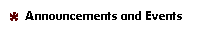 Announcements and Events